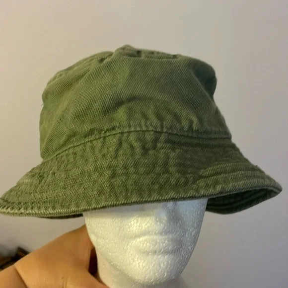 Zara | Accessories | Zara Green Cotton Canvas Bucket Hat  display picture 3